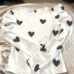 Black and white blouse